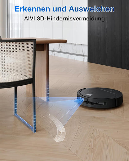 ECOVACS DEEBOT T50 PRO Omni Gen2 Saugroboter mit Wischfunktion, Ausfahrende Seitenbürste und Wischmopp, 21.000 Pa, Auto Zugabe von Reinigungslösung, Moppwäsche mit 75°C heißem Wasser, Ultradünn 81 mm