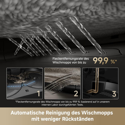 dreame X50 Ultra Complete Saugroboter mit Wischfunktion,20.000Pa Saugkraft,6 cm Hindernisfreiheit, mit Wischfunktion&Hebarem Wischmopp,KI-Hindernisvermeidung und 360° Navigation