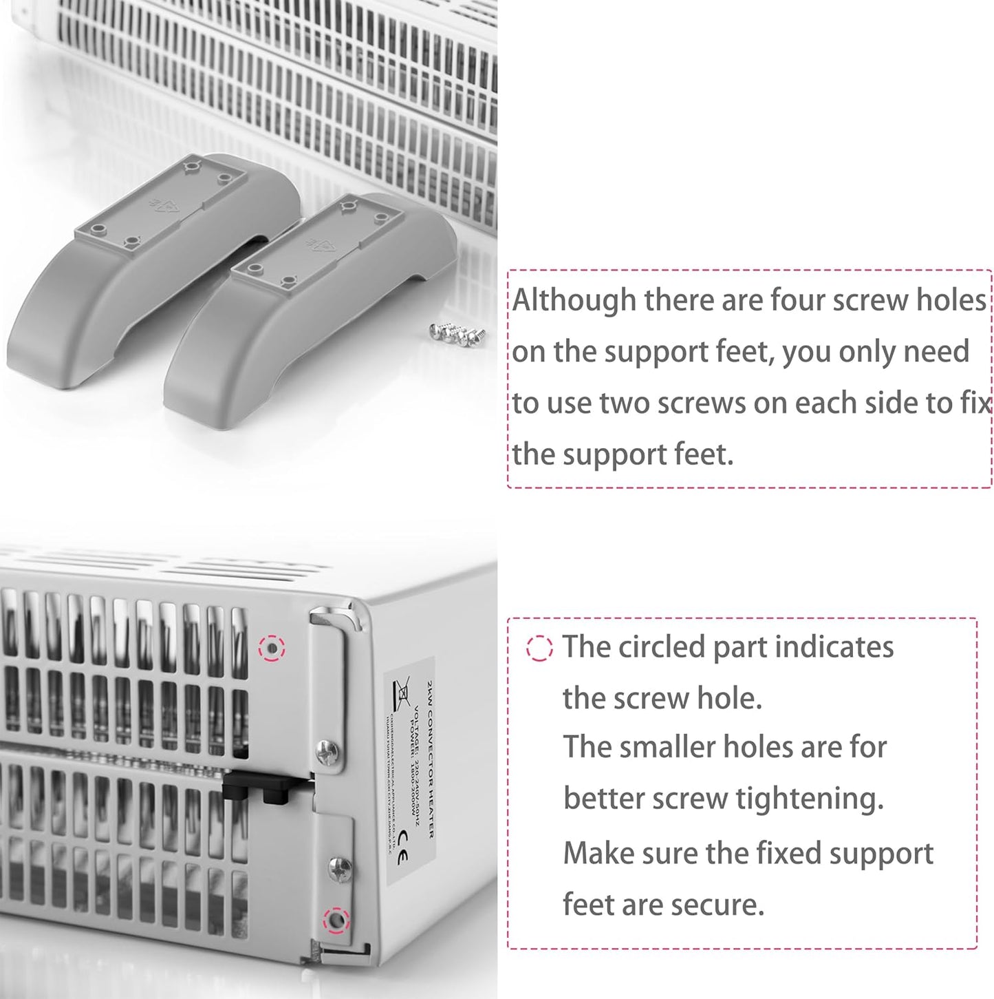 DONYER POWER Elektrischer Konvektor-Heizkörper Raumheizung Ölfreier Heizkörper