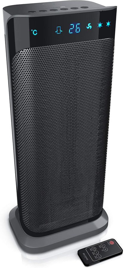 Brandson - Heizlüfter mit Fernbedienung - Preisträger - energiesparend leise Keramik-Heizlüfter Badezimmer - Oszillationsfunktion - Timer - Heizung Heater - GS zertifiziert