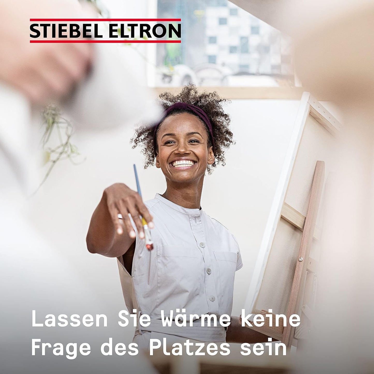 STIEBEL ELTRON Elektroheizung Standgerät für ca. 25 m², TÜV geprüft, Konvektor-Heizung mit einfacher Regelung, 2 kW, energiesparend, Rollen, 204450