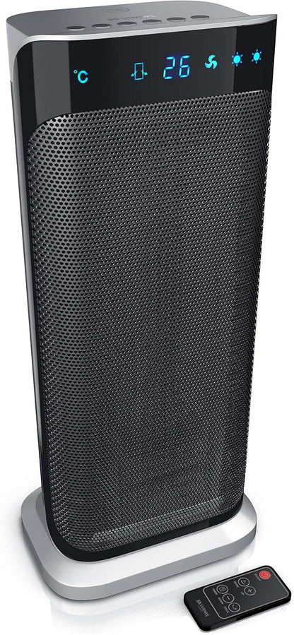 Brandson - Heizlüfter mit Fernbedienung - Preisträger - energiesparend leise Keramik-Heizlüfter Badezimmer - Oszillationsfunktion - Timer - Heizung Heater - GS zertifiziert